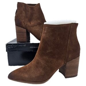 NIB Aqua Women's Tan/ Brown Suede Leather Pointed Toe Dante Booties Size 9.5